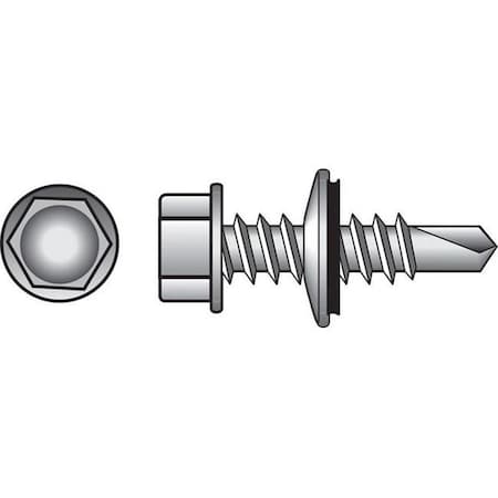 Hillman Sheet Metal Screw, #12-14 x 1 in, Zinc Plated Steel Flange Hex Head External Hex Drive 56136